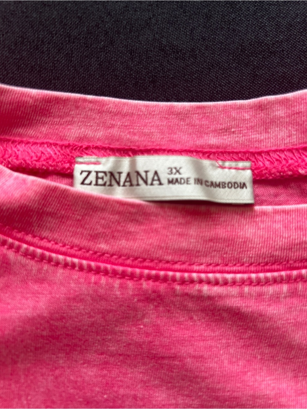Zenana Outfitters Mineral Wash Short Sleeve Tee in Pink - Picture 7 of 9